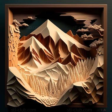 3D model Minami Alps in Japan (STL)